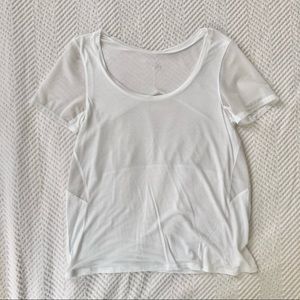 Alo Yoga Luxx short Sleeve Top with mesh detail